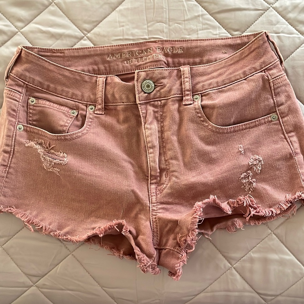 American Eagle mauve jeans shorts size 8
